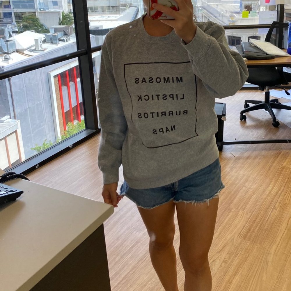Mimosas Lipstick Burritos Naps Sweater